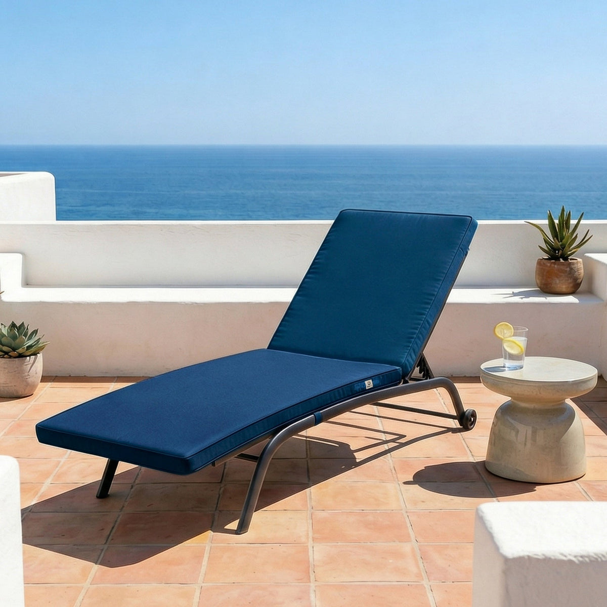 Materassino Lettino Prendisole 185x60 Blu Petrolio – Sfoderabile & Impermeabile (Sdraio)