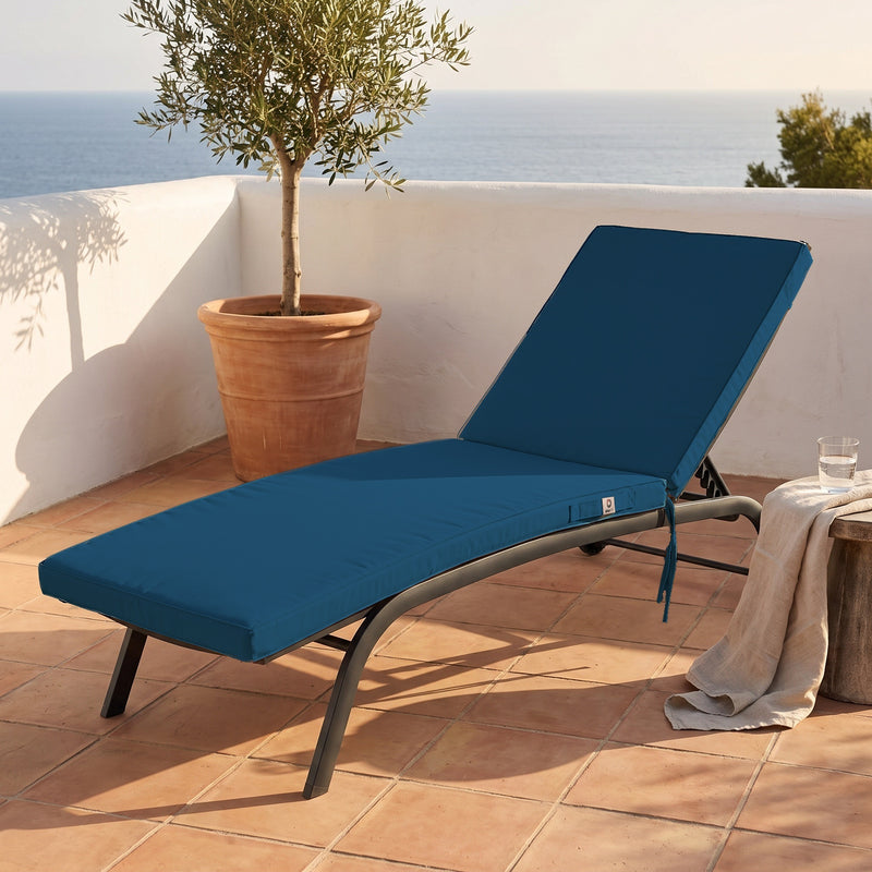Materassino Lettino Prendisole 185x60 Blu Petrolio - Sfoderabile & Impermeabile (Sdraio)