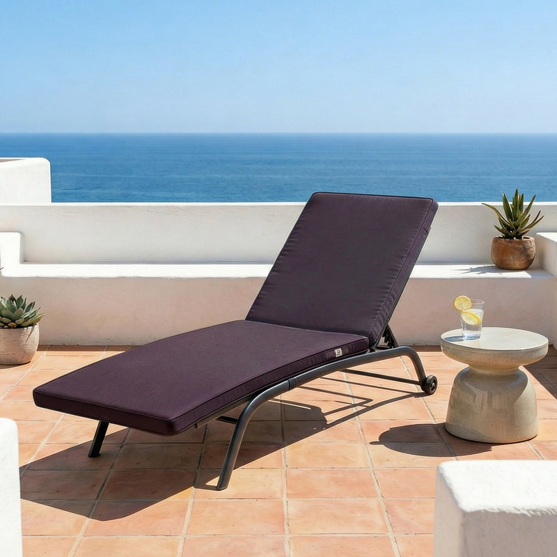 Materassino Lettino Prendisole 185x60 Grigio Carbone - Sfoderabile & Impermeabile (Sdraio)