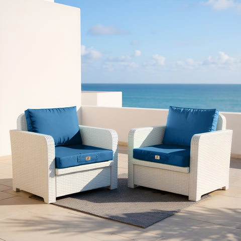 Cuscini per arredo giardino sfoderabili 60x60 cm Blu petrolio