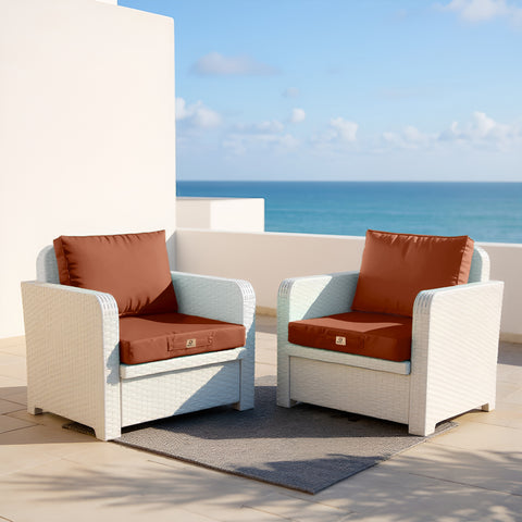 Cuscini per arredo giardino sfoderabili 60x60cm Terracotta