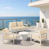 Coussins pour salon de jardin déhoussable 60x60cm Beige - Deco-arts.fr