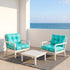 Coussins pour salon de jardin capitonné 50x50cm Bleu caraibes - Deco-arts.fr