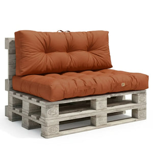 Set Cuscini Pallet 120x80 Terracotta - Impermeabile & Spesso 15cm