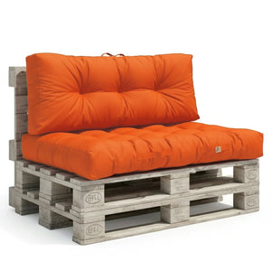 Set Cuscini Pallet 120x80 Arancione - Impermeabile & Spesso 15cm