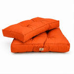 Set Cuscini Trapuntati 50x50 Arancione - Spesso 15cm & Morbido (Seduta + Schienale)