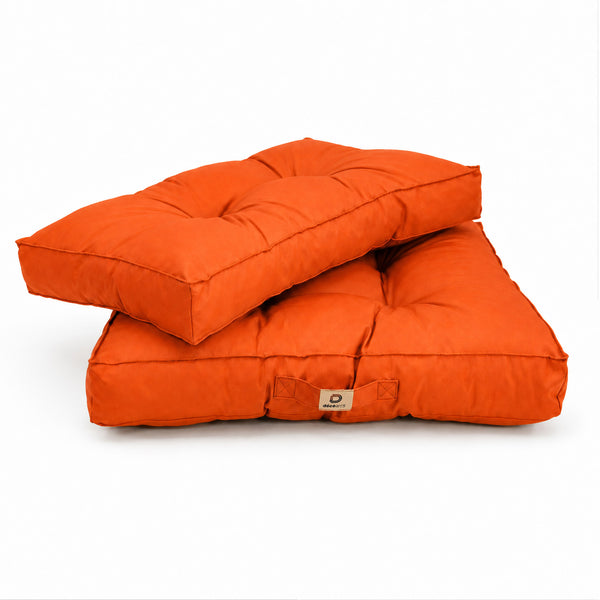 Set Cuscini Trapuntati 50x50 Arancione - Spesso 15cm & Morbido (Seduta + Schienale)