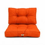 Set Cuscini Trapuntati 50x50 Arancione - Spesso 15cm & Morbido (Seduta + Schienale)