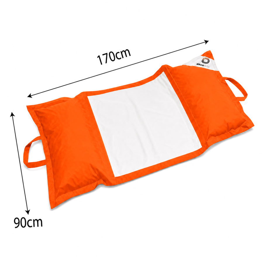 Pouf Galleggiante Piscina XXL 170x90 Arancione – foto 5