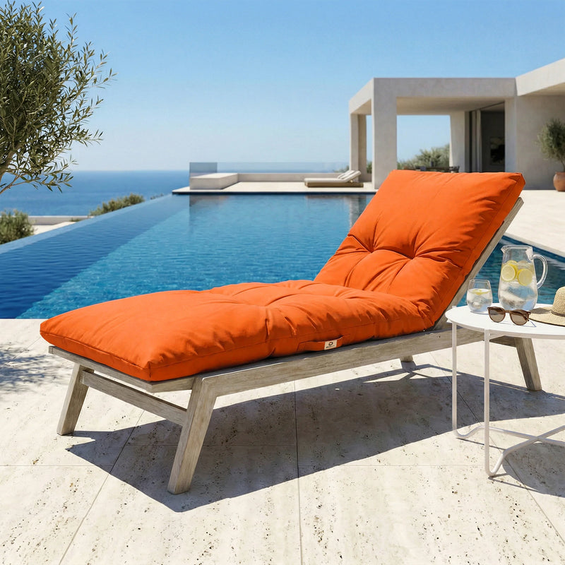 Materassino Lettino Prendisole 185x60 Arancione - Spesso 12cm & Impermeabile
