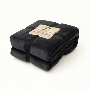 Coperta Sherpa in Flanella XXL 200x240 Grigio Antracite - Copriletto Spesso 480g/m² (Taglia Coppia)
