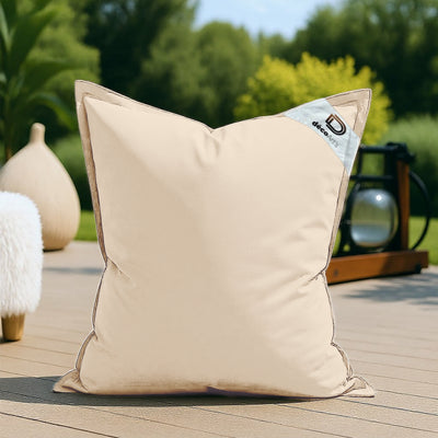 Housse pour Pouf Géant XL 120x80cm Intérieur et Extérieur - Beige - Deco-arts.fr