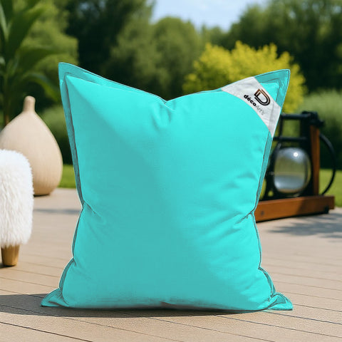 Copertura per Pouf Gigante XL 120x80cm Interno ed Esterno - Blu Caraibi
