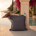 Fodera Pouf XL 120x80 Grigio Carbone - (Fodera da Riempire - Interno/Esterno)