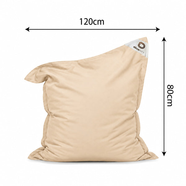 Fodera Pouf XL 120x80 Beige - (Fodera da Riempire - Interno/Esterno)