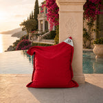 Fodera Pouf XL 120x80 Rosso Peperoncino - (Fodera da Riempire - Interno/Esterno)