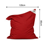 Fodera Pouf XL 120x80 Rosso Peperoncino - (Fodera da Riempire - Interno/Esterno)