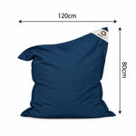 Fodera Pouf XL 120x80 Blu Petrolio - (Fodera da Riempire - Interno/Esterno)
