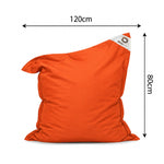Fodera Pouf XL 120x80 Arancione - (Fodera da Riempire - Interno/Esterno)