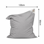 Fodera Pouf XL 120x80 Grigio Ciottolo - (Fodera da Riempire - Interno/Esterno)