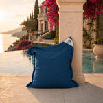 Fodera Pouf XL 120x80 Blu Petrolio - (Fodera da Riempire - Interno/Esterno)