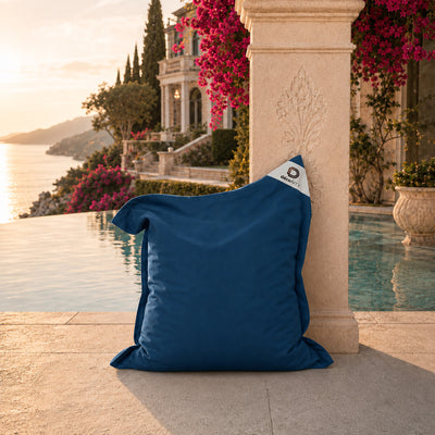 Fodera Pouf XL 120x80 Blu Petrolio - (Fodera da Riempire - Interno/Esterno)