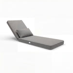 Materassino Premium Lettino 190x60 Grigio Chiaro - Spessore 10cm & Poggiatesta (Sfoderabile)