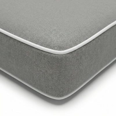 Materassino Premium Lettino 190x60 Grigio Chiaro - Spessore 10cm & Poggiatesta (Sfoderabile)