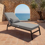 Materassino Premium Lettino 190x60 Grigio Chiaro - Spessore 10cm & Poggiatesta (Sfoderabile)