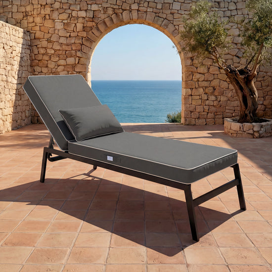 Matelas Transat Premium 190x60 Gris Foncé - vue principale