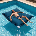 Pouf Galleggiante Gigante 180x140 Blu Petrolio - Piscina & XXL (Perle)