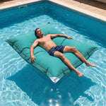 Fodera Pouf Galleggiante XXL 180x140 Blu Caraibi - (Fodera da Riempire - Spécial Piscina)