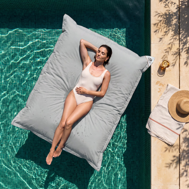 Pouf Galleggiante Gigante 180x140 Grigio Ciottolo - Piscina & XXL (Perle)