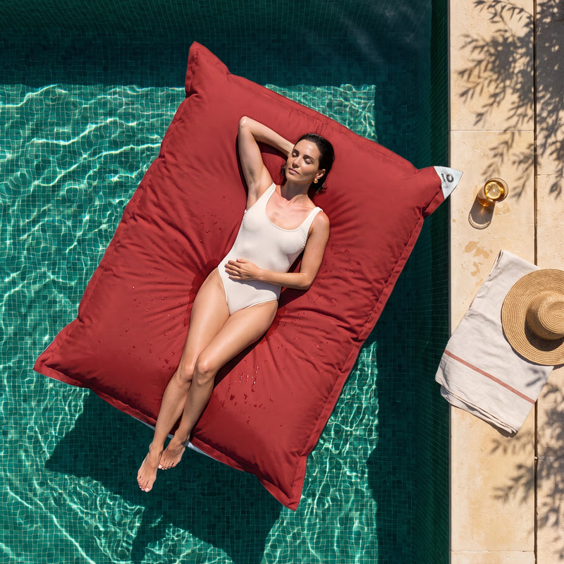 Pouf Galleggiante Gigante 180x140 Rosso Peperoncino - Piscina & XXL (Perle)