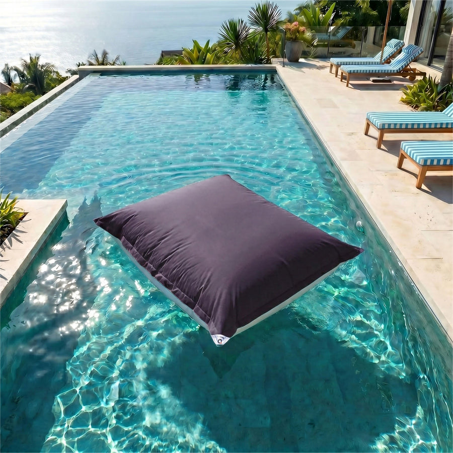 Fodera Pouf Galleggiante XXL 180x140 Grigio Carbone - (Fodera da Riempire - Spécial Piscina)