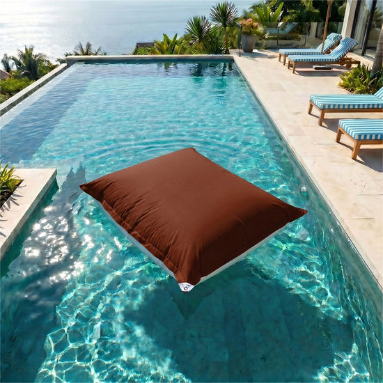 Fodera Pouf Galleggiante XXL 180x140 Terracotta - (Fodera da Riempire - Spécial Piscina)