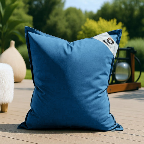 Copertura per Pouf Gigante XL 120x80cm Interno ed Esterno - Blu petrolio