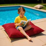 Housse pour Pouf Géant XL 120x80cm Intérieur et Extérieur - Rouge piment - Deco-arts.fr