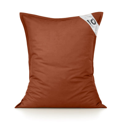 Housse de pouf XL 120x80 cm en terracotta pour pouf beanbag Deco-arts.fr, adaptée à intérieur et extérieur.