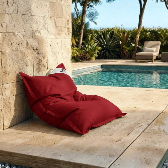 Pouf Gigante XXL da Interno ed Esterno, Sfoderabile, Soggiorno, Giardino, Deco Arts Chili Red