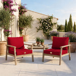 Set Cuscini Salotto da Giardino 60x60 Rosso - Sfoderabile & Anti-UV (Seduta + Schienale)