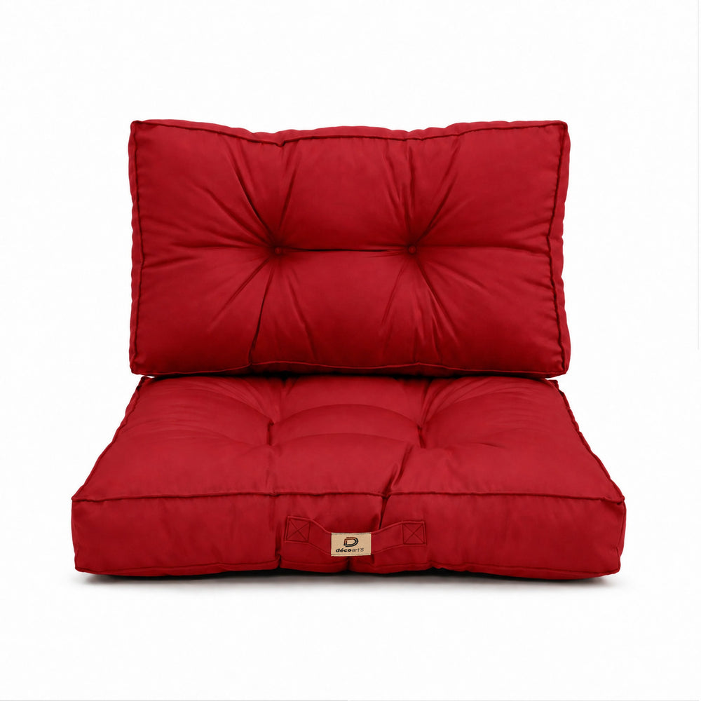 Set Cuscini Trapuntati 50x50 Rosso, certificato OEKO-TEX