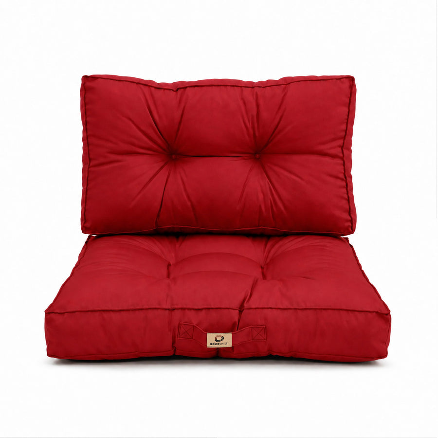 Set Cuscini Trapuntati 50x50 Rosso, certificato OEKO-TEX