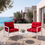Set Cuscini Trapuntati 50x50 Rosso - Spesso 15cm & Morbido (Seduta + Schienale)
