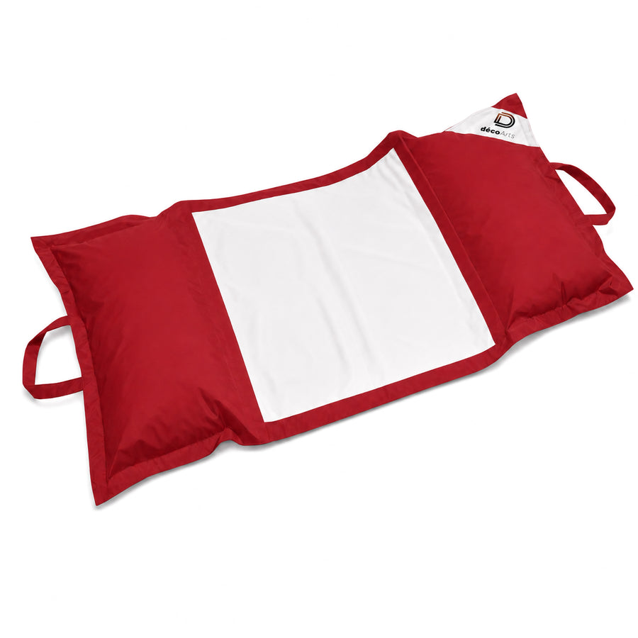 Pouf Galleggiante Piscina XXL 170x90 Rosso Peperoncino, tessuto anti-UV