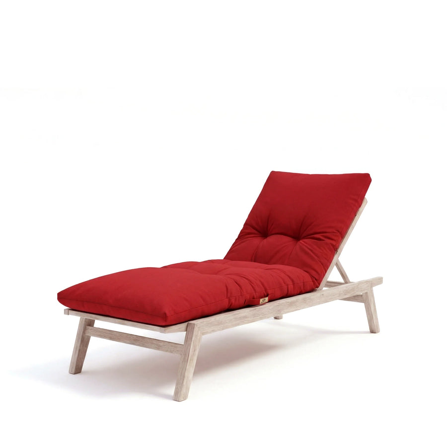 Materassino Lettino Prendisole 185x55 Rosso Peperoncino, tessuto in poliestere