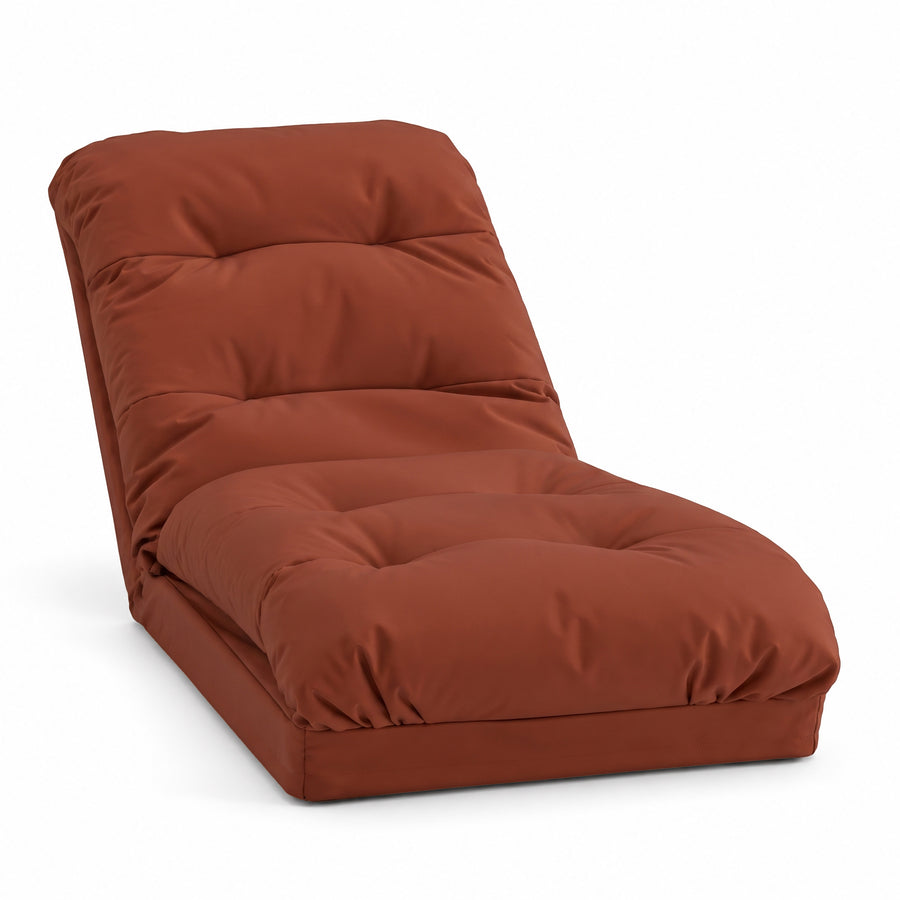 Poltrona da Pavimento Trasformabile Terracotta - 3 in 1 (Letto 210x60) & Schienale Regolabile