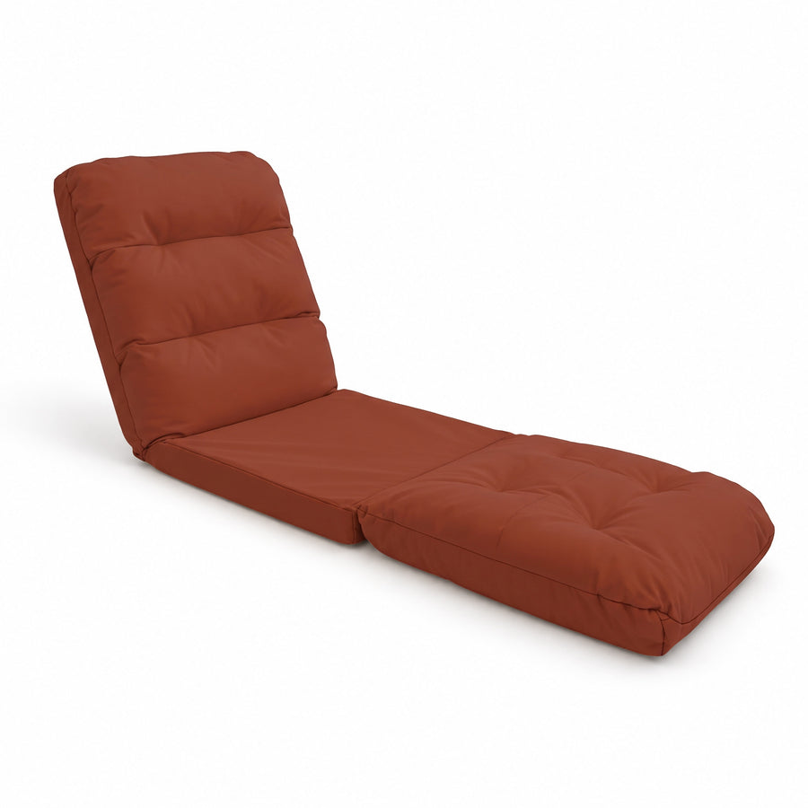 Poltrona da Pavimento Trasformabile Terracotta - 3 in 1 (Letto 210x60) & Schienale Regolabile