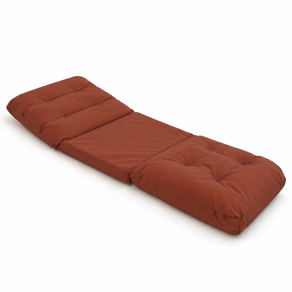 Poltrona da Pavimento Trasformabile Terracotta - 3 in 1 (Letto 210x60) & Schienale Regolabile
