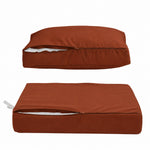 Set Cuscini Salotto da Giardino 60x60 Terracotta - Sfoderabile & Anti-UV (Seduta + Schienale)